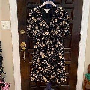 LC Lauren Conrad Black Floral Dress